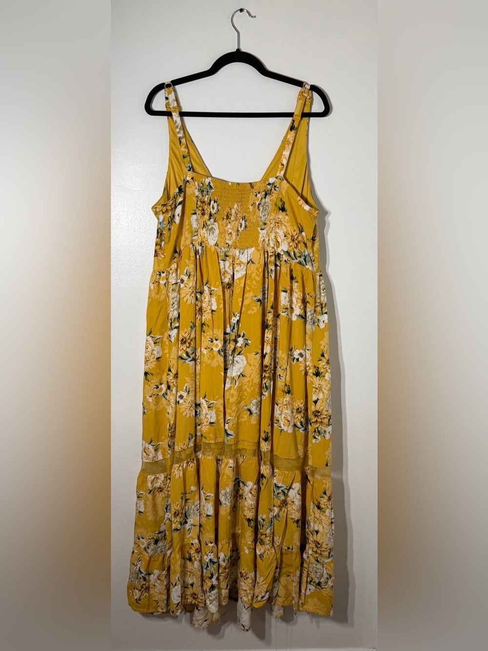 Torrid Size 2 Mustard Yellow Floral Button Front Maxi Dress - Picture 5 of 6